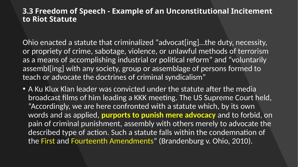 Chapter 3: Constitutional Protections Those who - slide 37 of 67