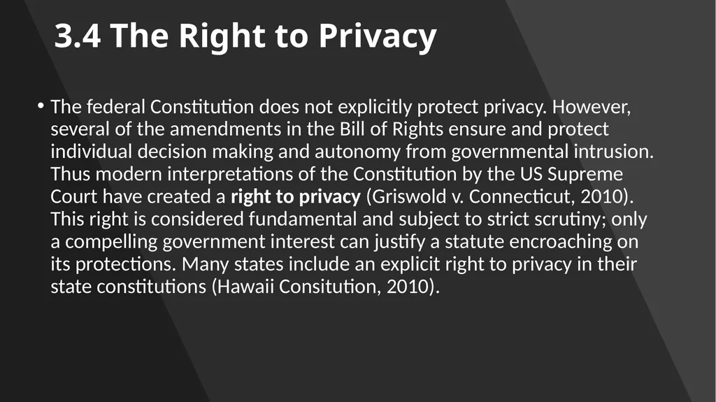 Chapter 3: Constitutional Protections Those who - slide 44 of 67