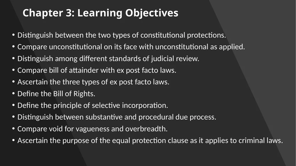 Chapter 3: Constitutional Protections Those who - slide 2 of 67