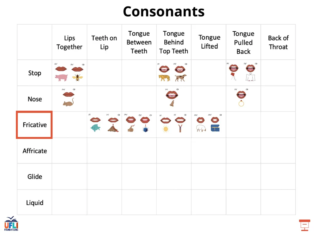 Getting Ready Lesson D Consonants Consonants - slide 15 of 34