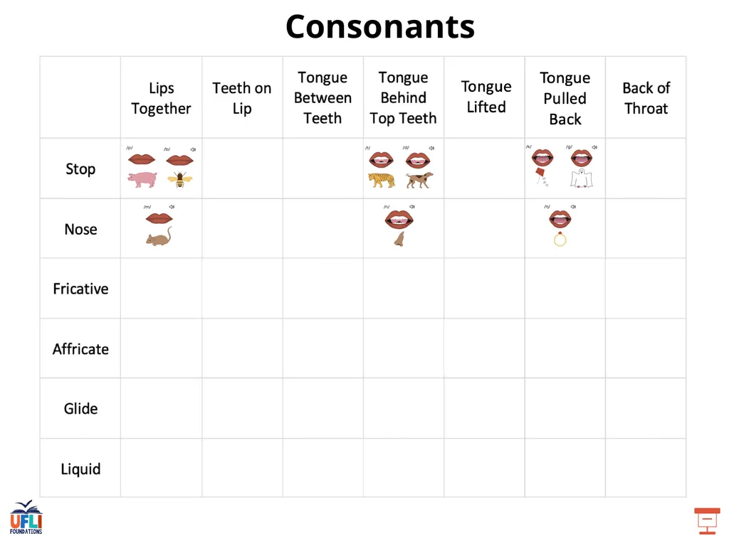 Getting Ready Lesson D Consonants Consonants - slide 6 of 34
