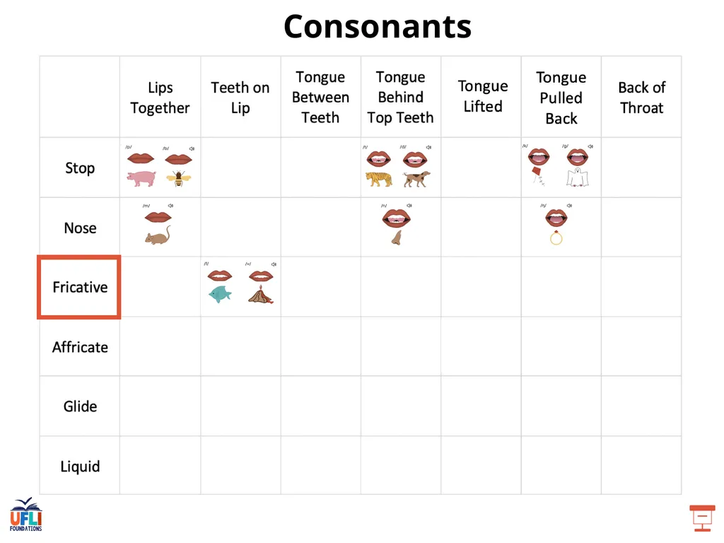 Getting Ready Lesson D Consonants Consonants - slide 9 of 34