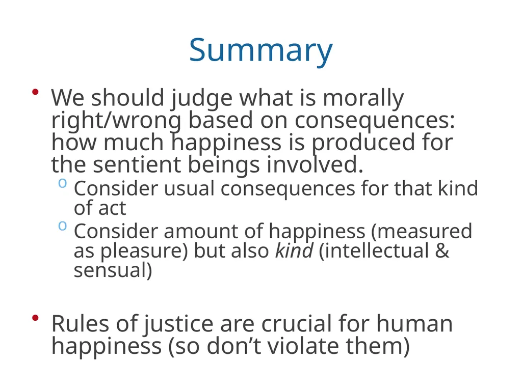 J.S. Mill, Utilitarianism (1863) PHIL 102, UBC - slide 26 of 26