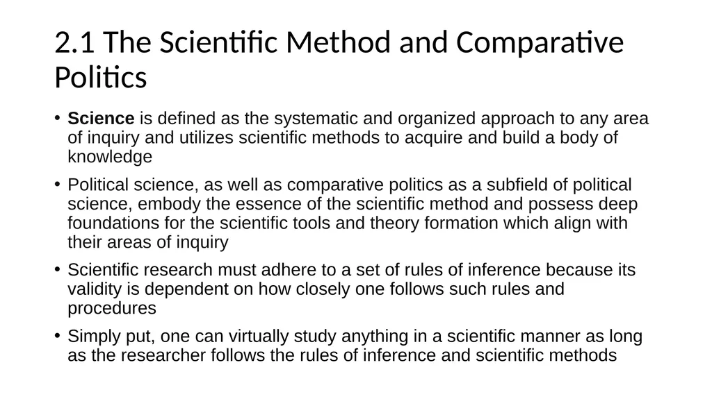 Chapter 2: How to Study Comparative Politics: - slide 4 of 28