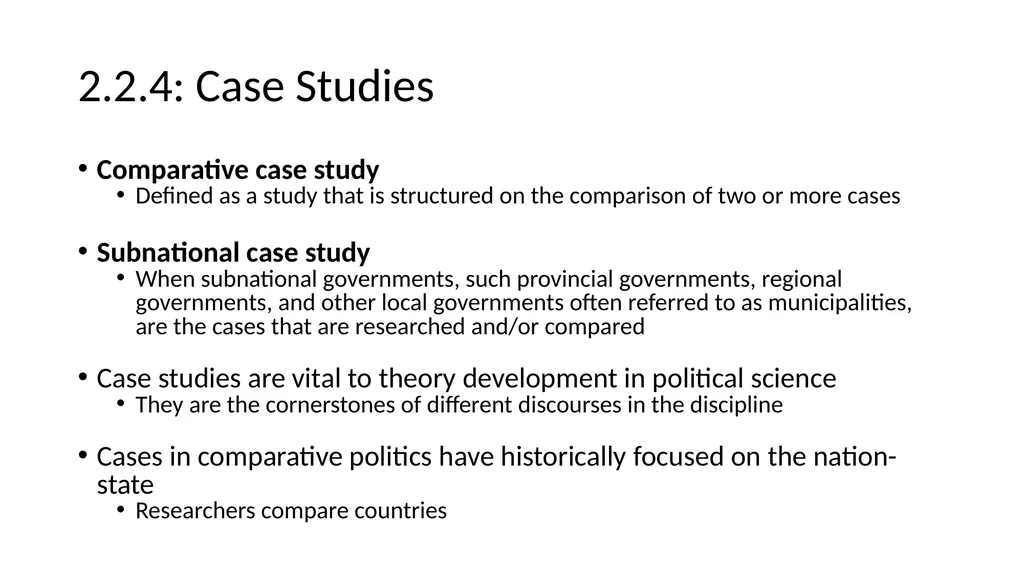 Chapter 2: How to Study Comparative Politics: - slide 20 of 28