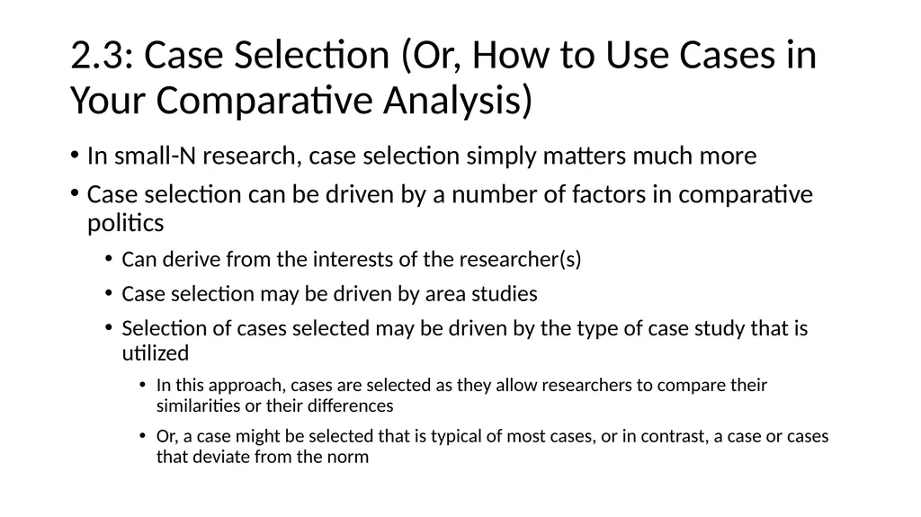 Chapter 2: How to Study Comparative Politics: - slide 23 of 28
