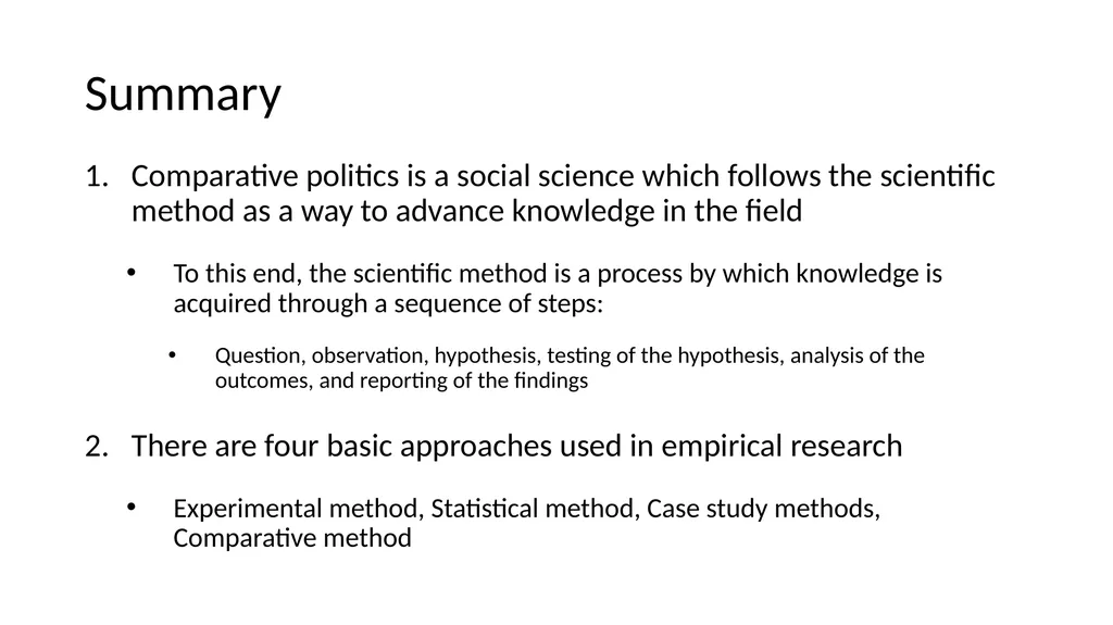 Chapter 2: How to Study Comparative Politics: - slide 27 of 28