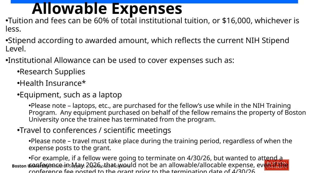 NIH ‘F’ Series NRSA Guidance Sponsored Programs - slide 27 of 35