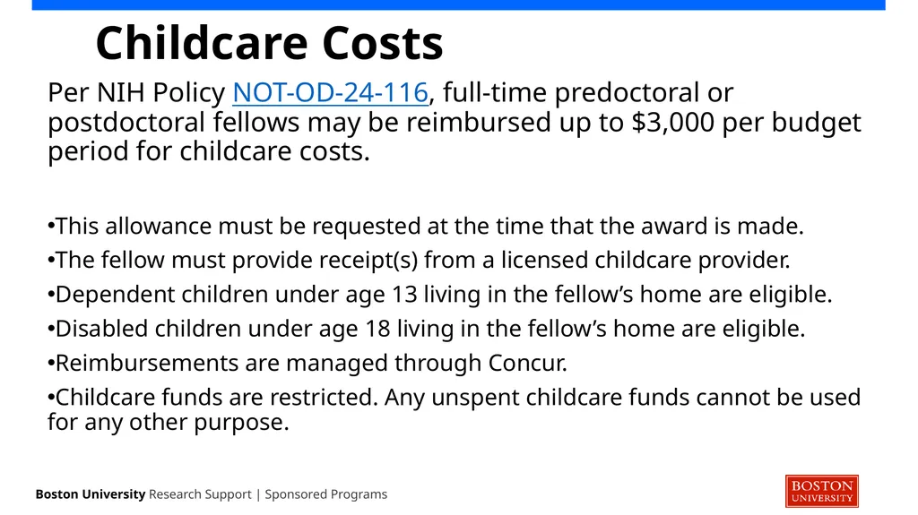 NIH ‘F’ Series NRSA Guidance Sponsored Programs - slide 29 of 35