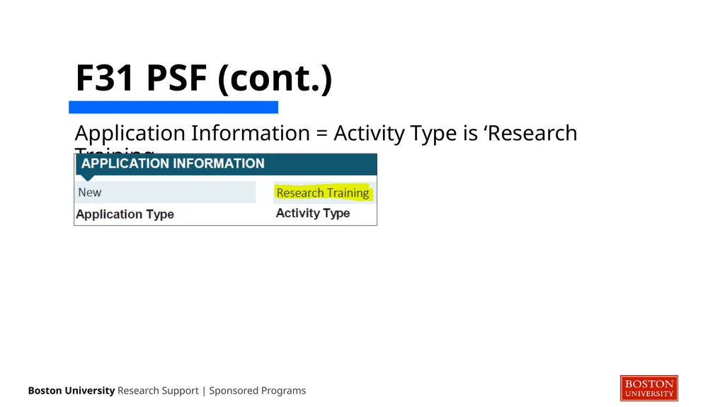 NIH ‘F’ Series NRSA Guidance Sponsored Programs - slide 25 of 35