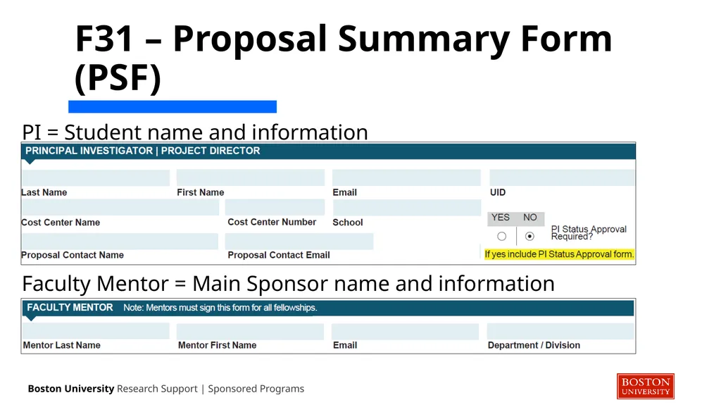 NIH ‘F’ Series NRSA Guidance Sponsored Programs - slide 24 of 35