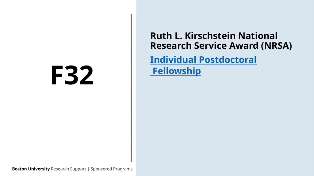 NIH ‘F’ Series NRSA Guidance Sponsored Programs - slide 14 of 35