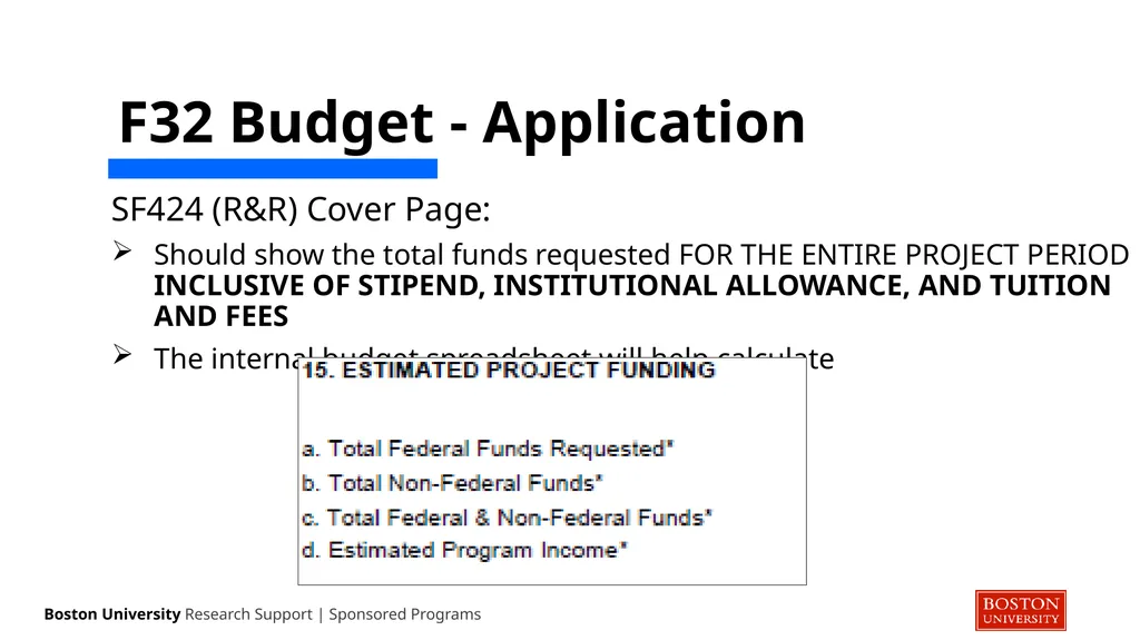 NIH ‘F’ Series NRSA Guidance Sponsored Programs - slide 22 of 35