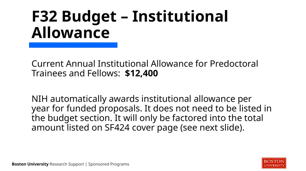 NIH ‘F’ Series NRSA Guidance Sponsored Programs - slide 21 of 35