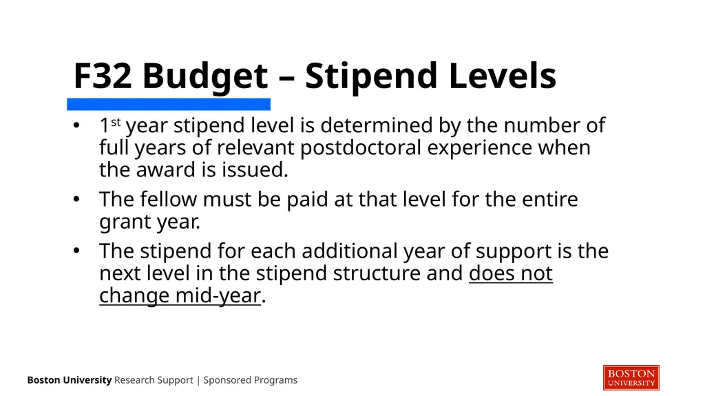 NIH ‘F’ Series NRSA Guidance Sponsored Programs - slide 17 of 35