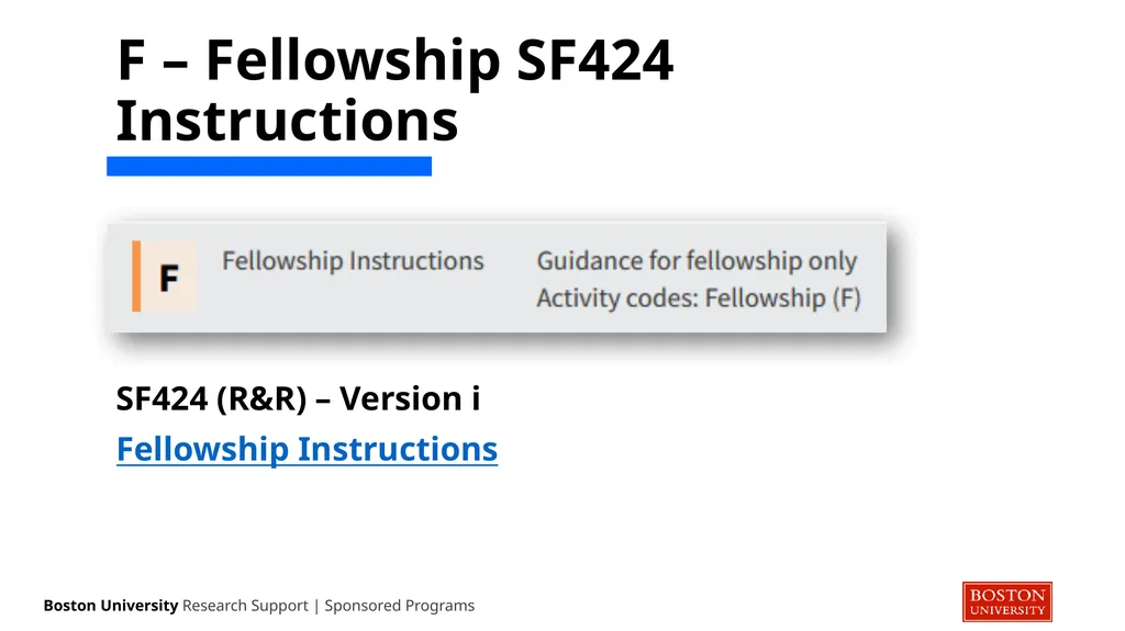 NIH ‘F’ Series NRSA Guidance Sponsored Programs - slide 3 of 35