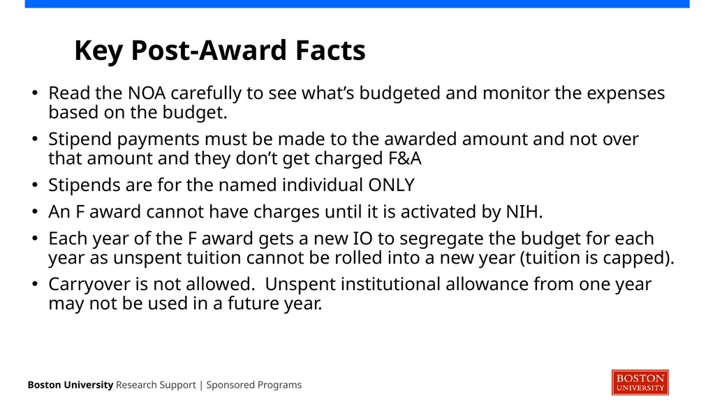 NIH ‘F’ Series NRSA Guidance Sponsored Programs - slide 26 of 35