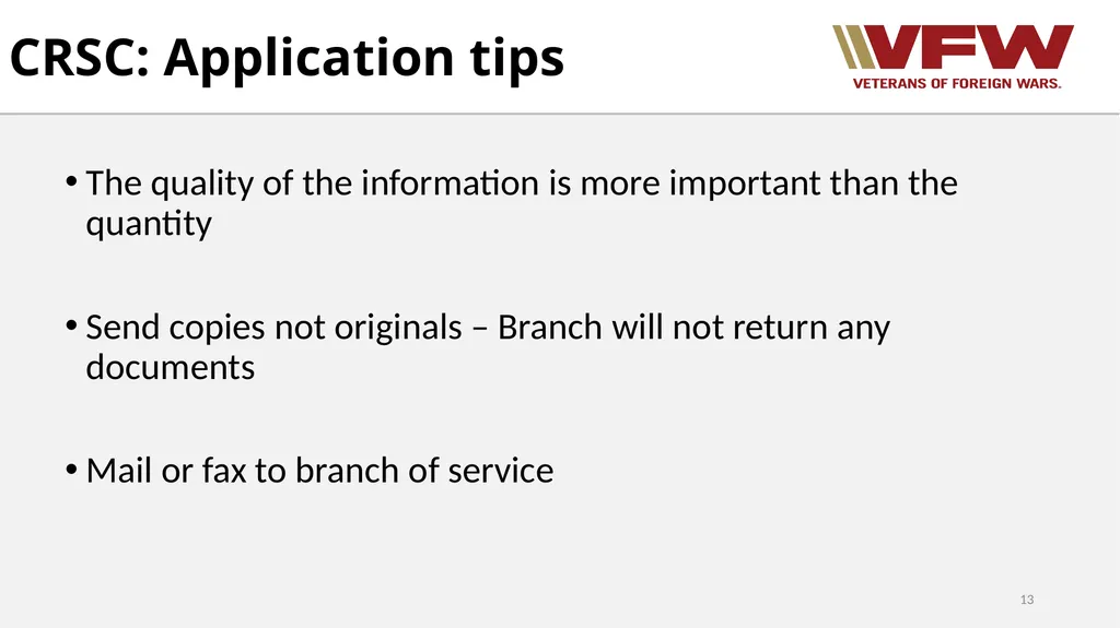 Concurrent Retirement and Disability Pay (CRDP) - slide 13 of 31