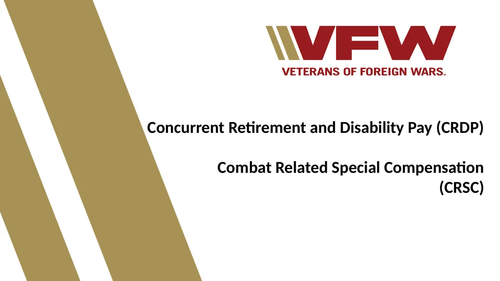Concurrent Retirement and Disability Pay (CRDP) - slide 1 of 31
