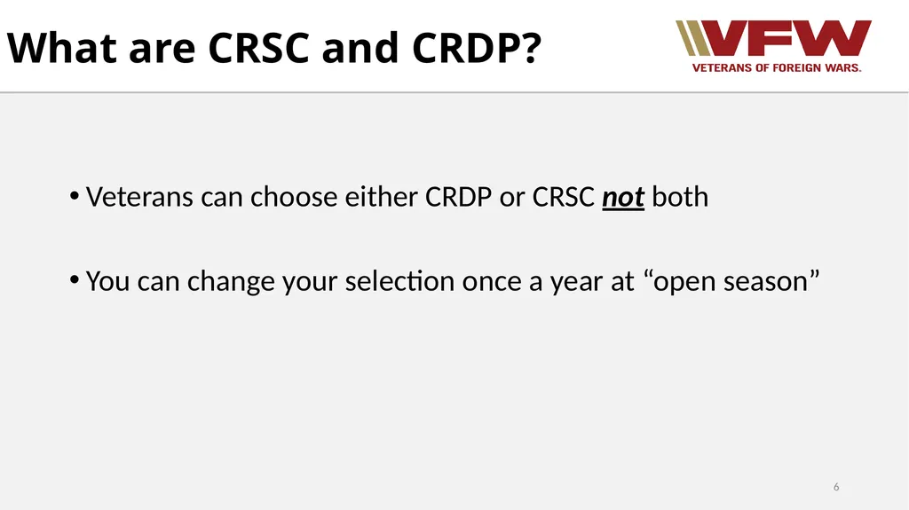 Concurrent Retirement and Disability Pay (CRDP) - slide 6 of 31