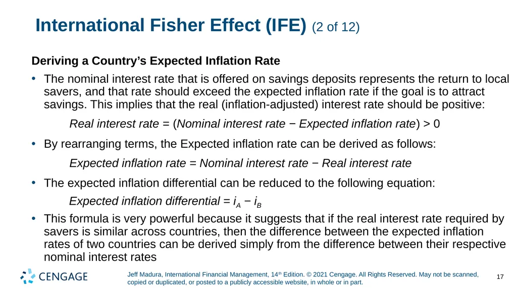 Chapter 8 Relationships among Inflation, Interest - slide 17 of 38