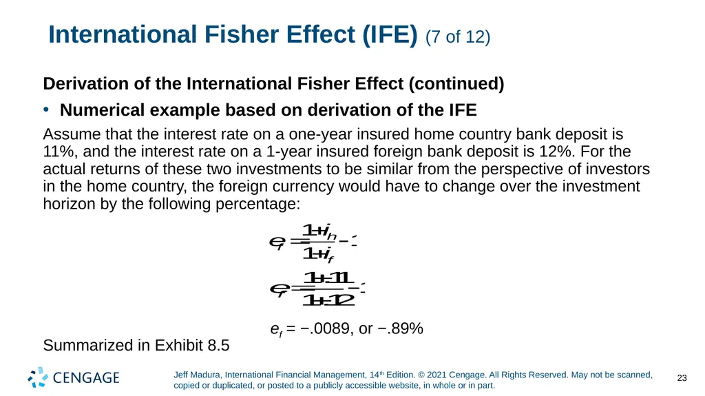 Chapter 8 Relationships among Inflation, Interest - slide 23 of 38