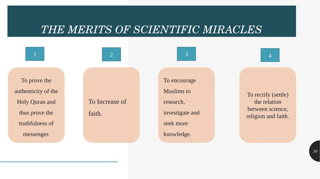 SCIENTIFIC MIRACLES IN THE HOLY QUR’AN UNIT- 2 - slide 10 of 16