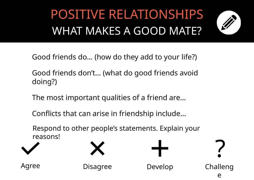 POSITIVE RELATIONSHIPS KEY VOCABULARY Learning - slide 5 of 10
