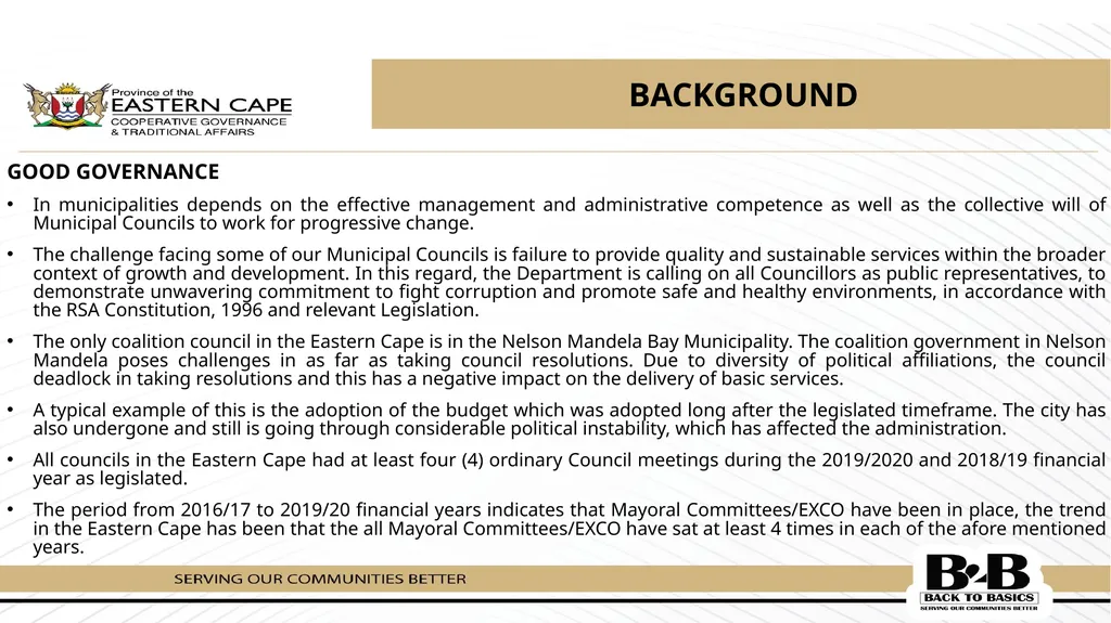 PRESENTATION TO THE STANDING COMMITTEE ON PUBLIC - slide 5 of 39