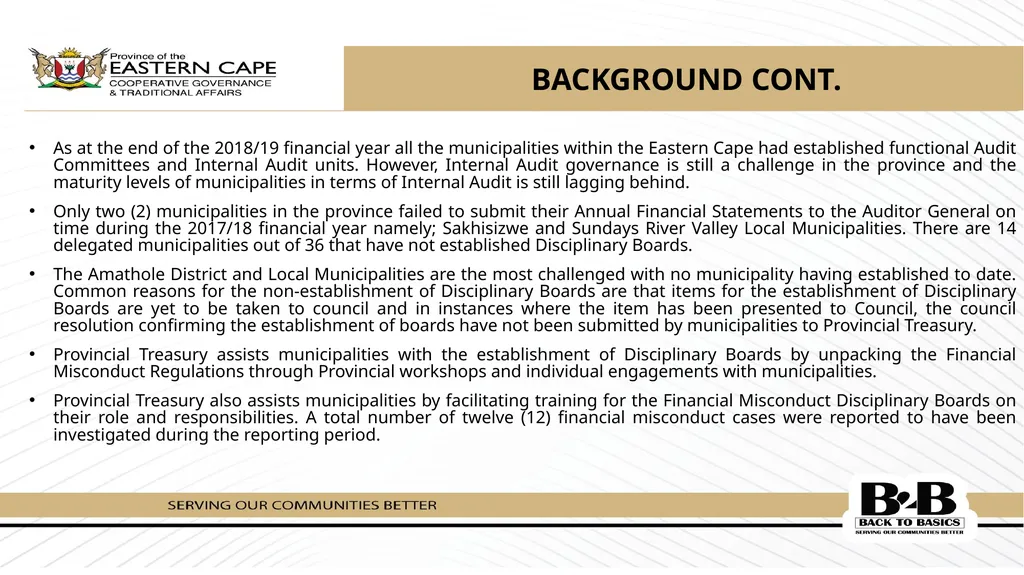 PRESENTATION TO THE STANDING COMMITTEE ON PUBLIC - slide 6 of 39
