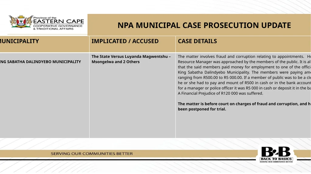 PRESENTATION TO THE STANDING COMMITTEE ON PUBLIC - slide 17 of 39