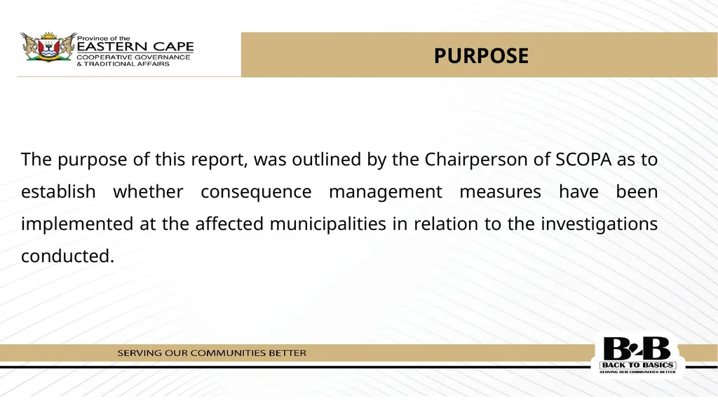 PRESENTATION TO THE STANDING COMMITTEE ON PUBLIC - slide 7 of 39