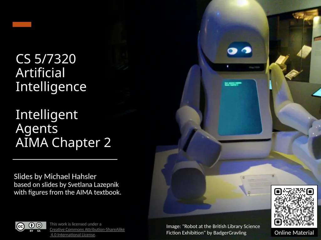 CS 5/7320 Artificial Intelligence Intelligent - slide 1 of 48