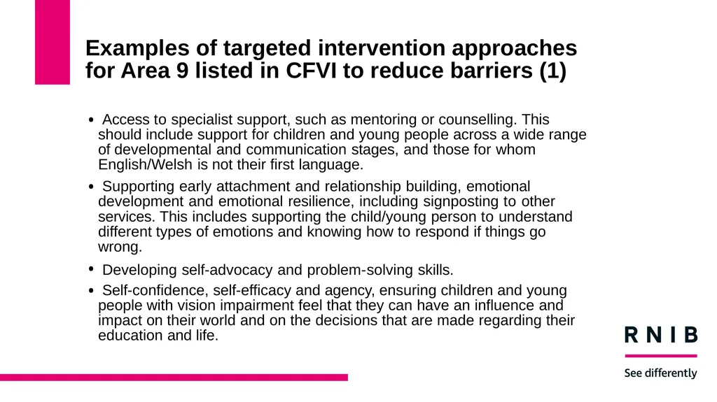 Curriculum Framework for Children and Young People - slide 12 of 18