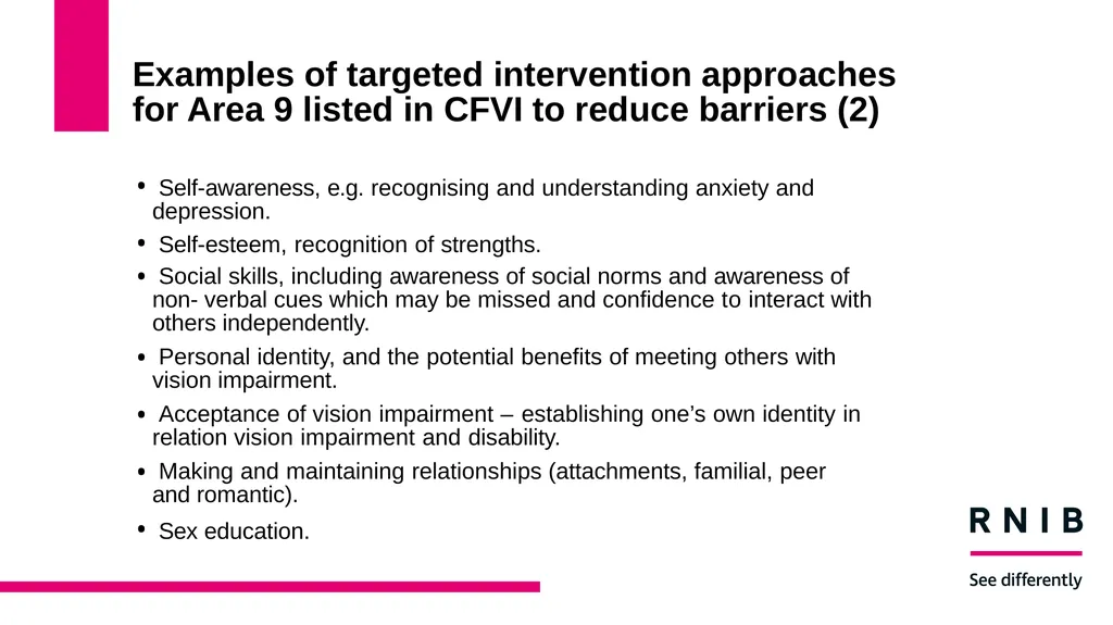 Curriculum Framework for Children and Young People - slide 13 of 18