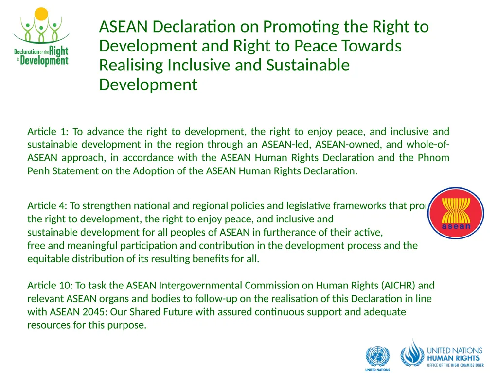 Development is a Human Right Contents: What is the - slide 17 of 26