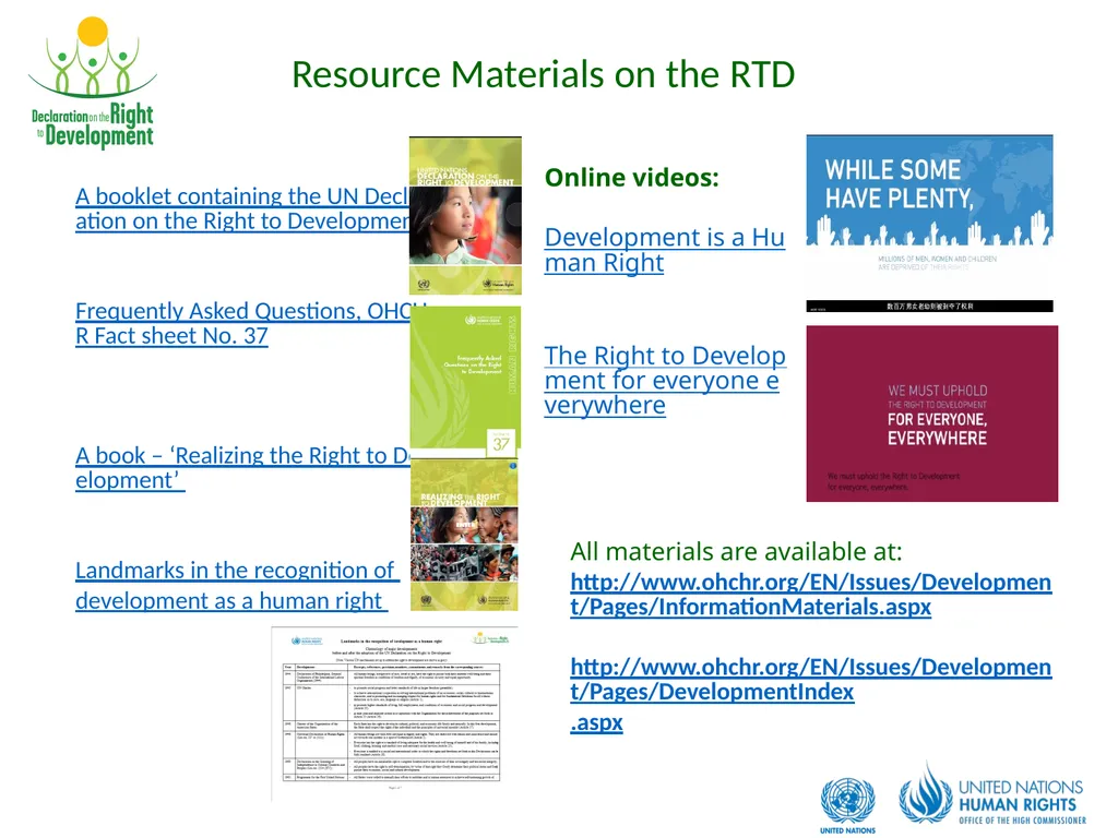 Development is a Human Right Contents: What is the - slide 25 of 26