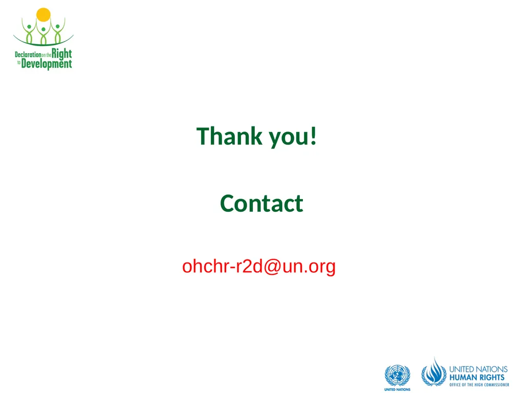 Development is a Human Right Contents: What is the - slide 26 of 26