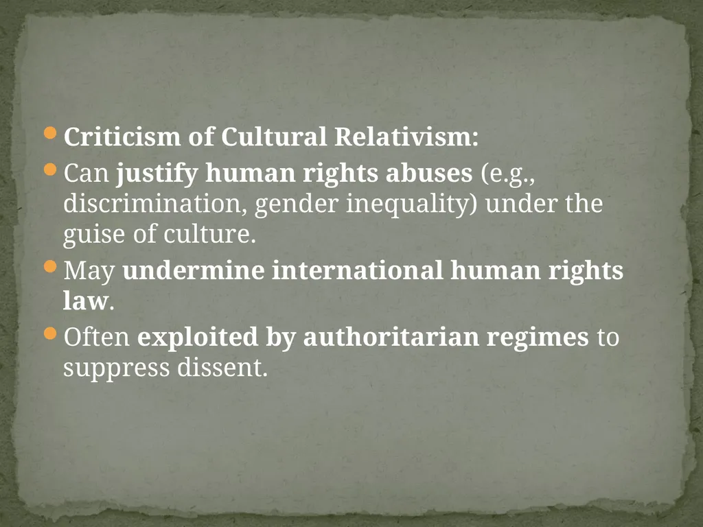 Topic-Universalism vs. Relativism Presented - slide 16 of 20
