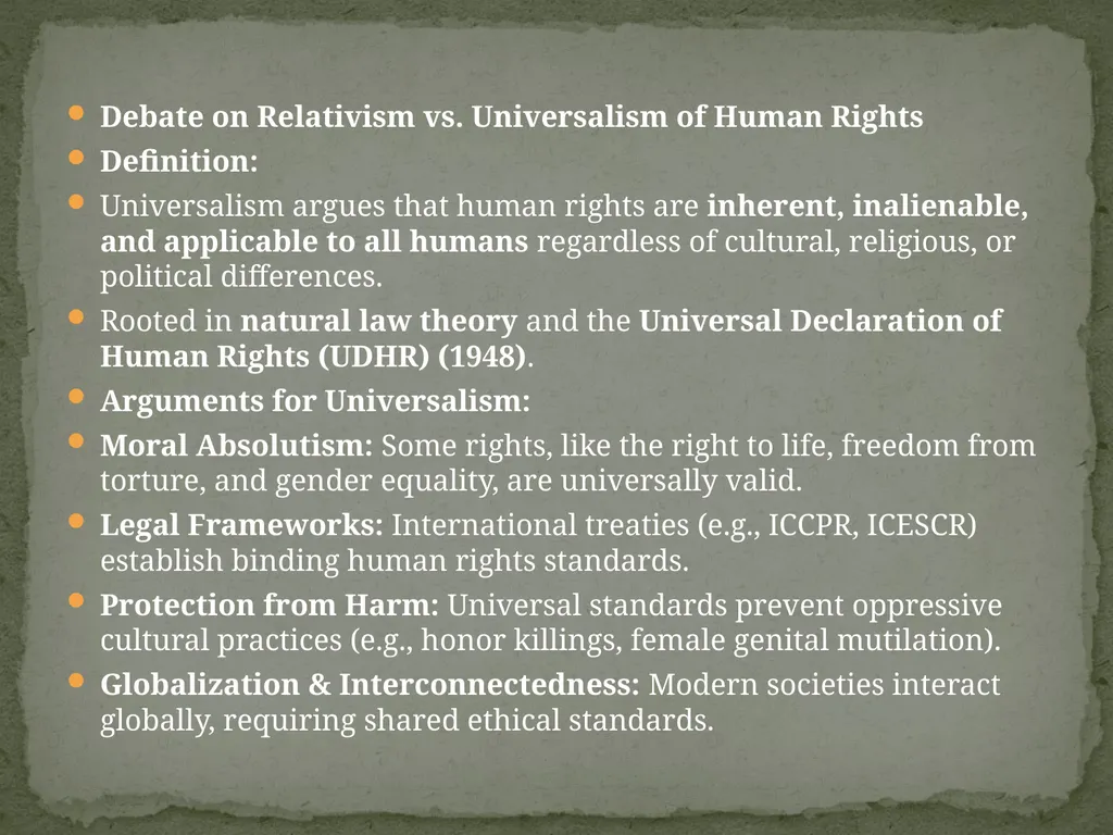 Topic-Universalism vs. Relativism Presented - slide 13 of 20