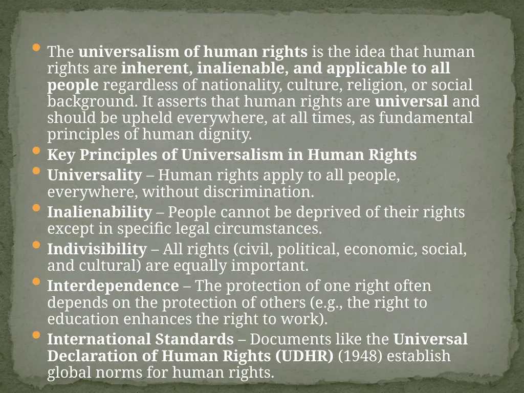 Topic-Universalism vs. Relativism Presented - slide 4 of 20