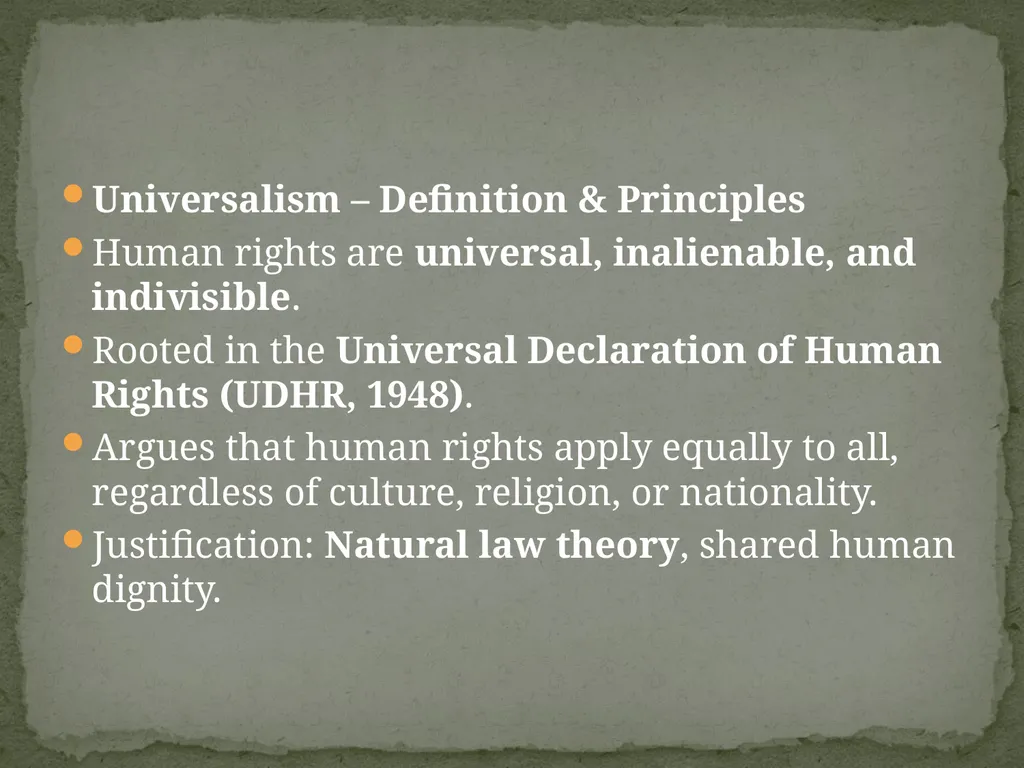 Topic-Universalism vs. Relativism Presented - slide 3 of 20
