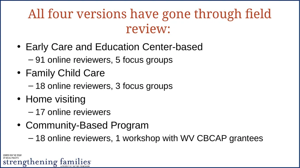 The Revised Strengthening Families - slide 10 of 17