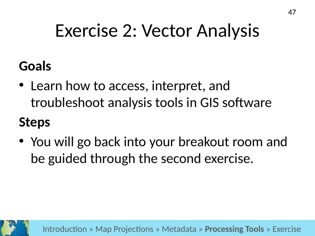 GIS Level 2: Introduction to Spatial Analysis - slide 47 of 70