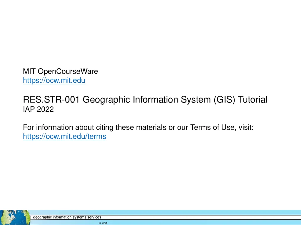 GIS Level 2: Introduction to Spatial Analysis - slide 70 of 70