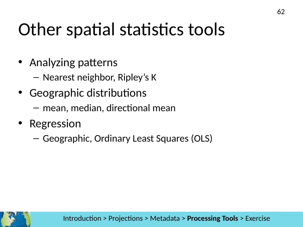 GIS Level 2: Introduction to Spatial Analysis - slide 62 of 70