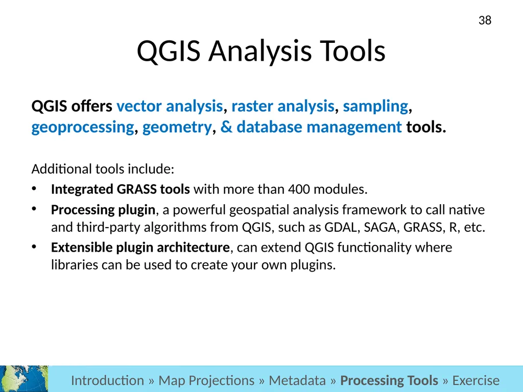 GIS Level 2: Introduction to Spatial Analysis - slide 38 of 70