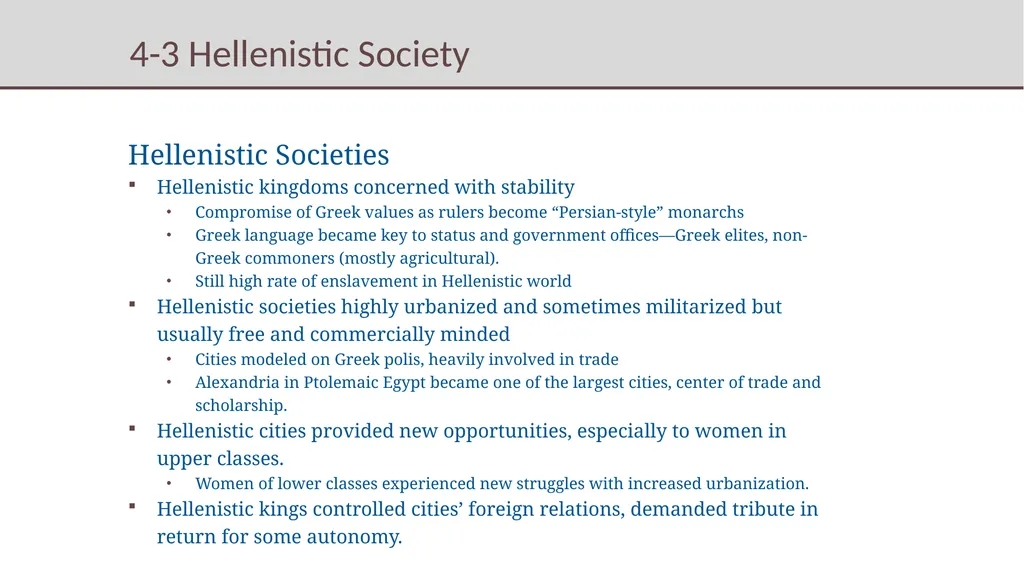 Chapter 4 THE HELLENISTIC WORLD Western - slide 10 of 31