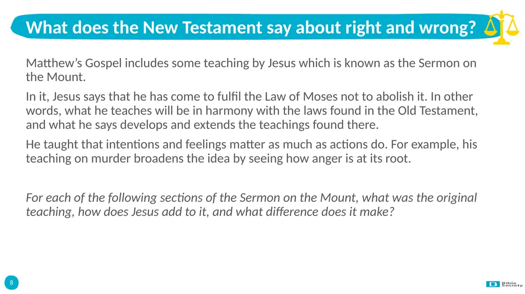 Morality and Ethics 1 Morality and Ethics Knowing - slide 8 of 13