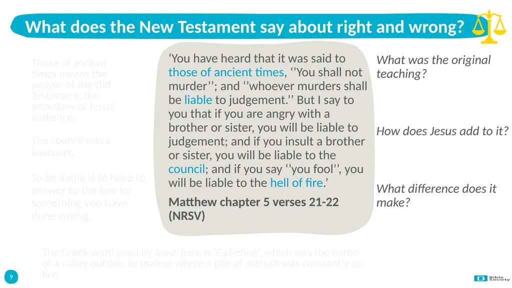 Morality and Ethics 1 Morality and Ethics Knowing - slide 9 of 13